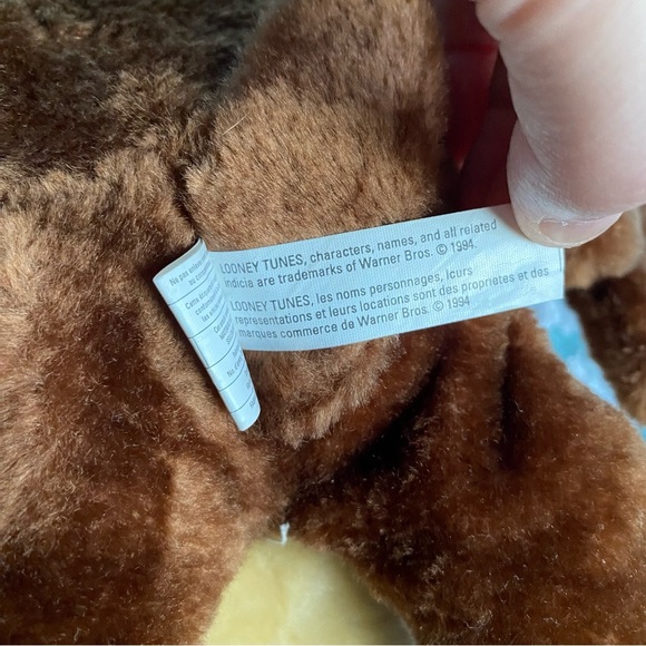 Vintage Taz Tasmanian Devil from Looney Toons Slippers & Plush lot Warner Bros - Picture 6 of 12